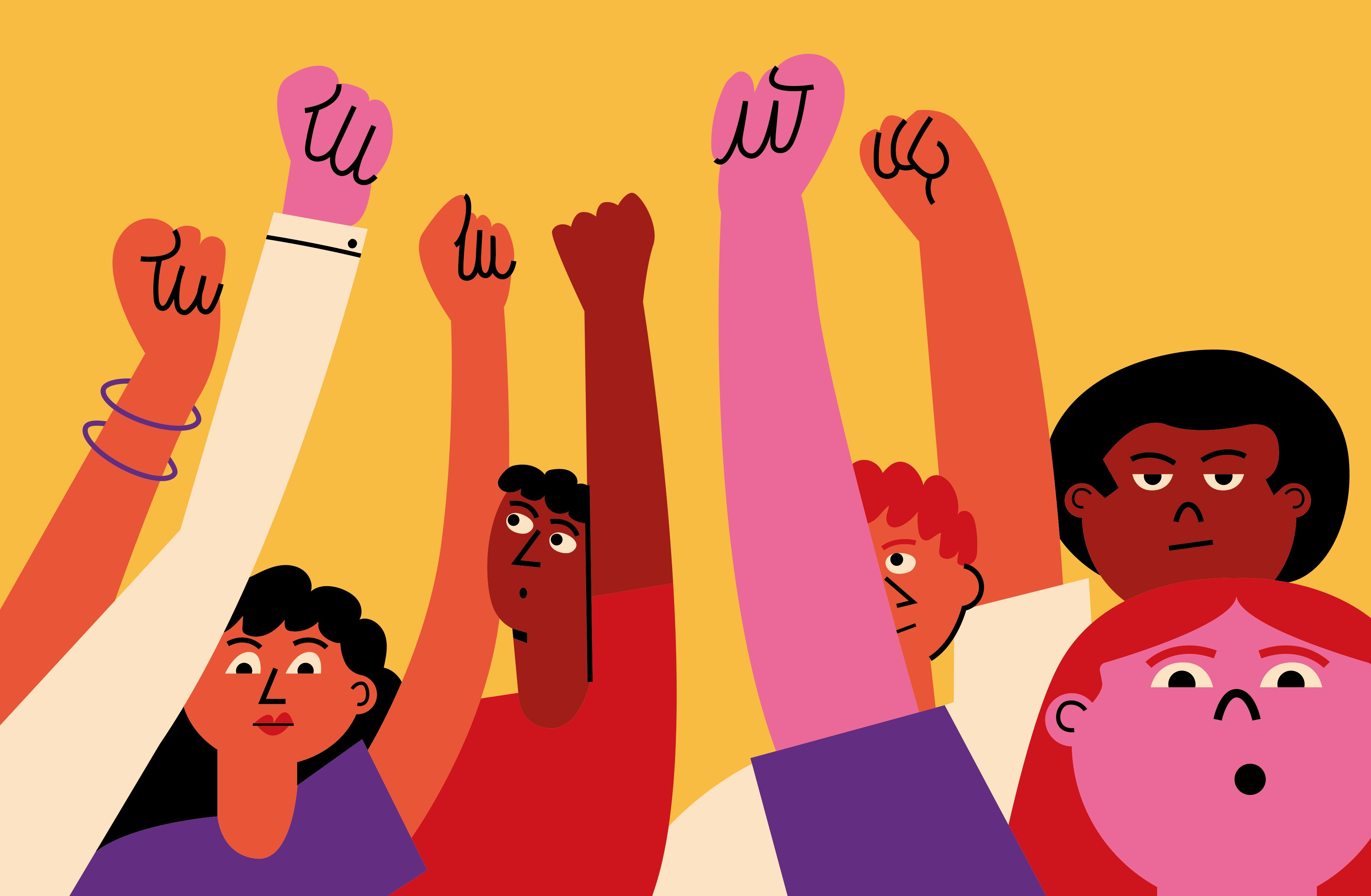 people-protesting-arms-up